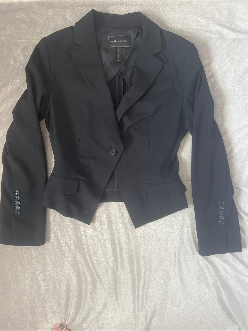 BCBGMaxAzria Black Tailored Single-Button Blazer